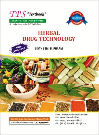 Herbal Drug Technology B Pharm VI Sem